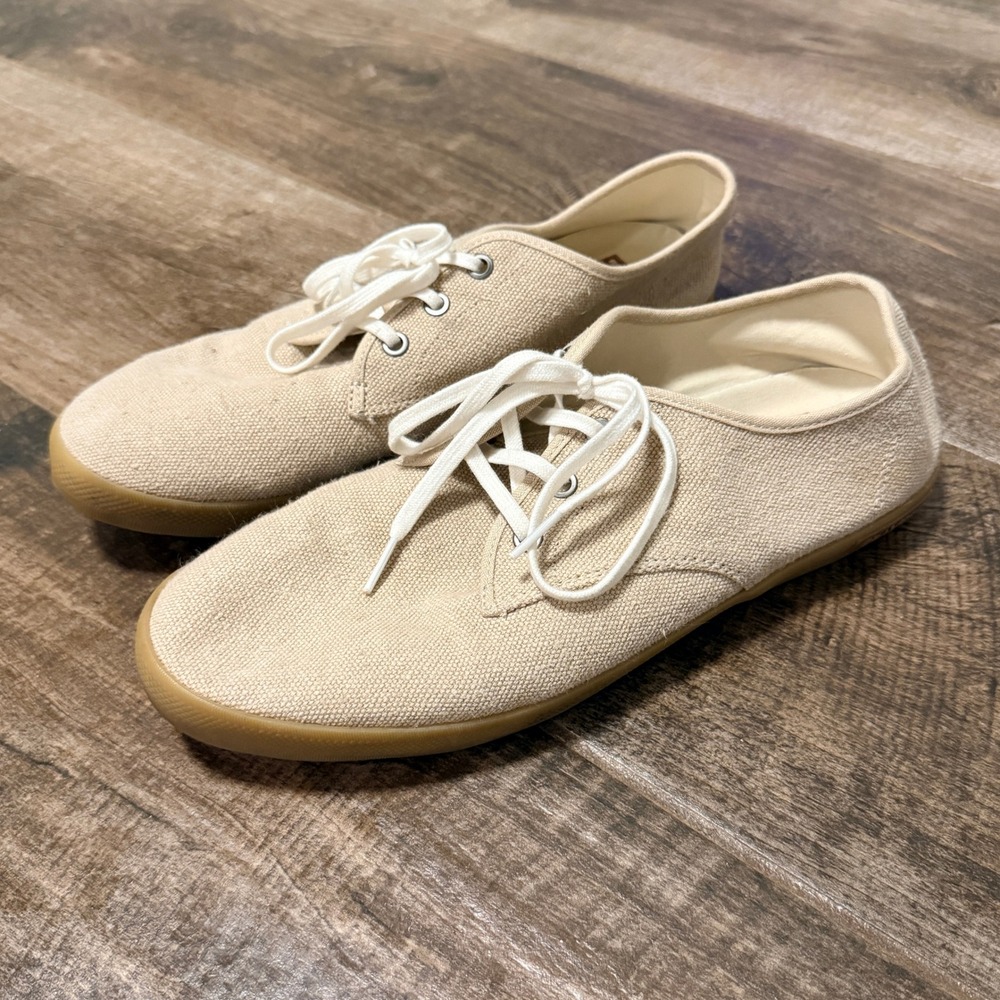 SeaVees x Jungmaven Mens Sixty Six Hemp Canvas Gum Sole Sneakers, Rye, 11